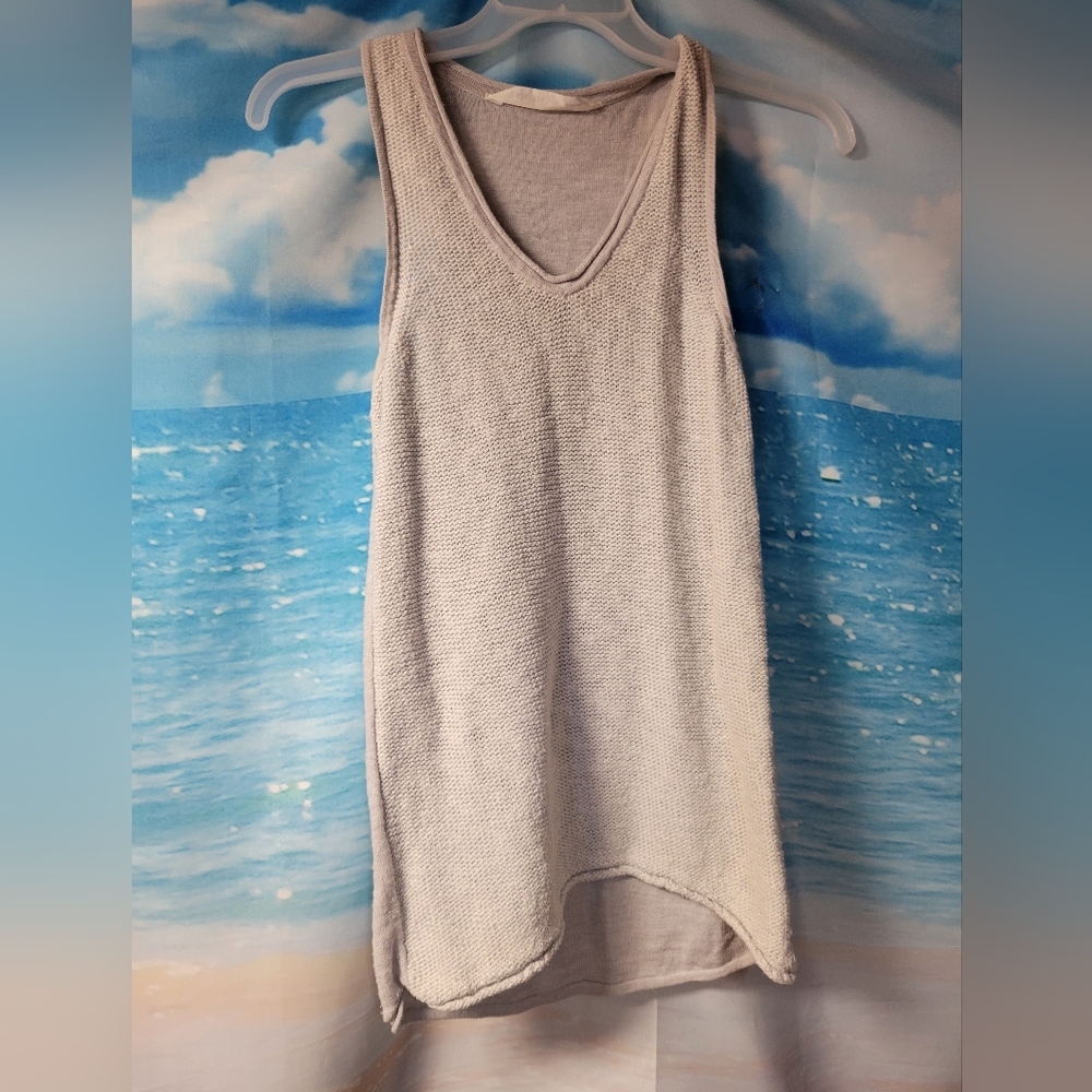Athleta Knit Cotton & Linen Blend Stretchy Tank Top Size‎ XS
